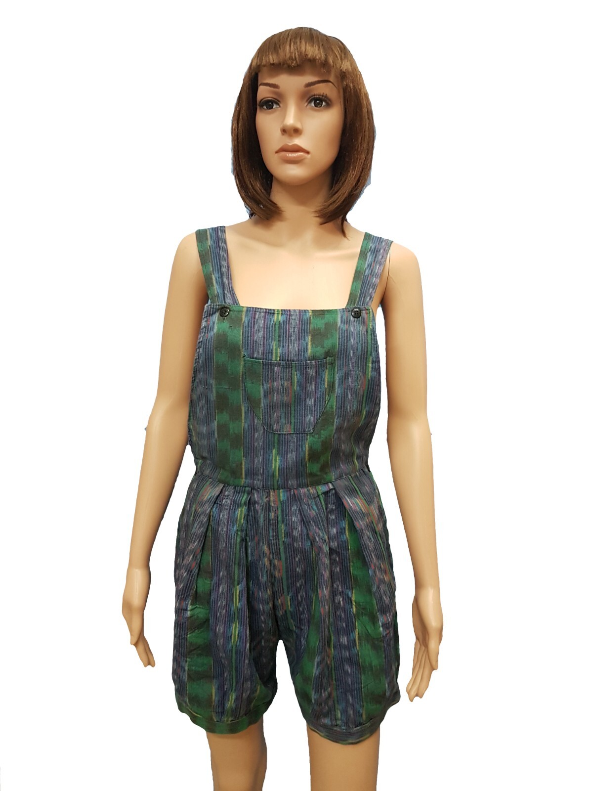 Vintage OVERALL Guatemalan Latin America 70s Jumpsuit Pinafore Pants Women S- M