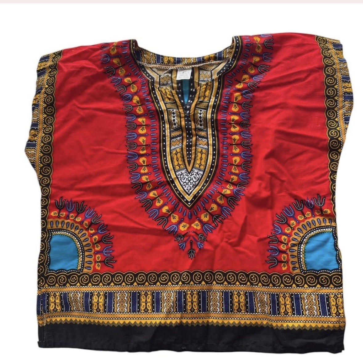 African Dashiki UNISEX ADULT ONE SIZE MULTICOLOR NEW WITHOUT TAGS Pockets
