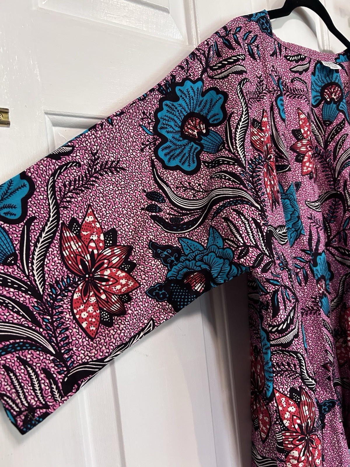 Usawa African Ankara Kitenge Batik Women’s Open Cardigan Cotton Top Free Size