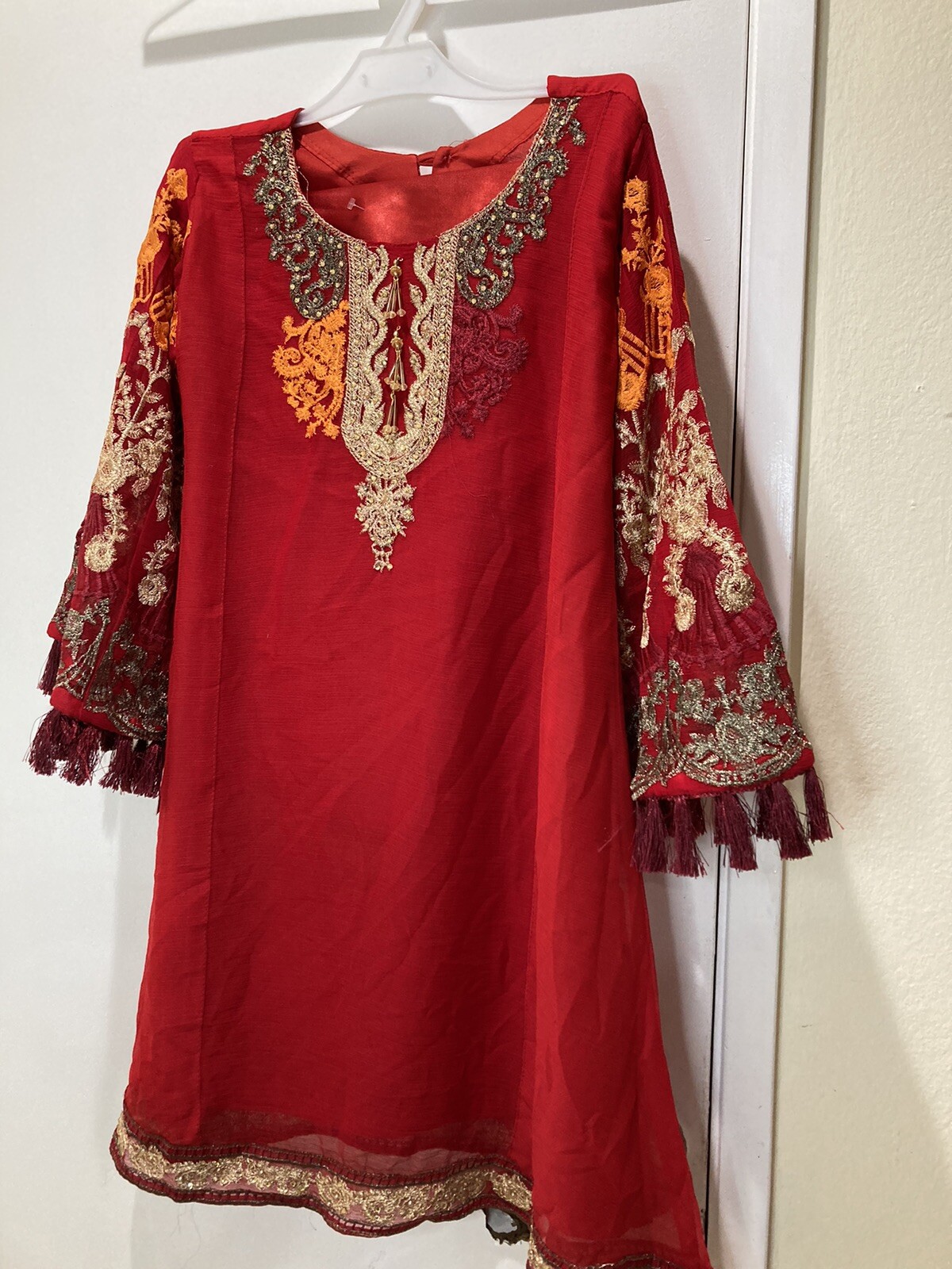 Pakistani Little Girls Cotton Lawn Embroidery Kameez Shalwar 6Years Size No. 32