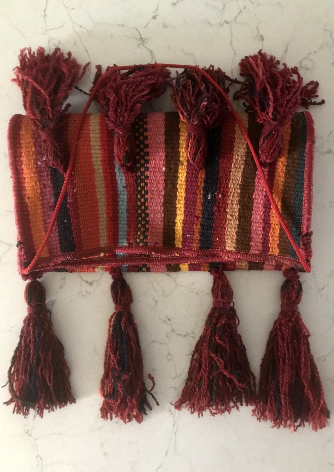 Traditional handcrafted wool bag/bread bag(kinif)from palestinian heritage.