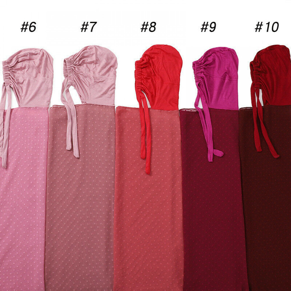 1PCS Muslim Amira with Bonnet Inner Cap Instant Hijab Head Scarf Wraps Shawls