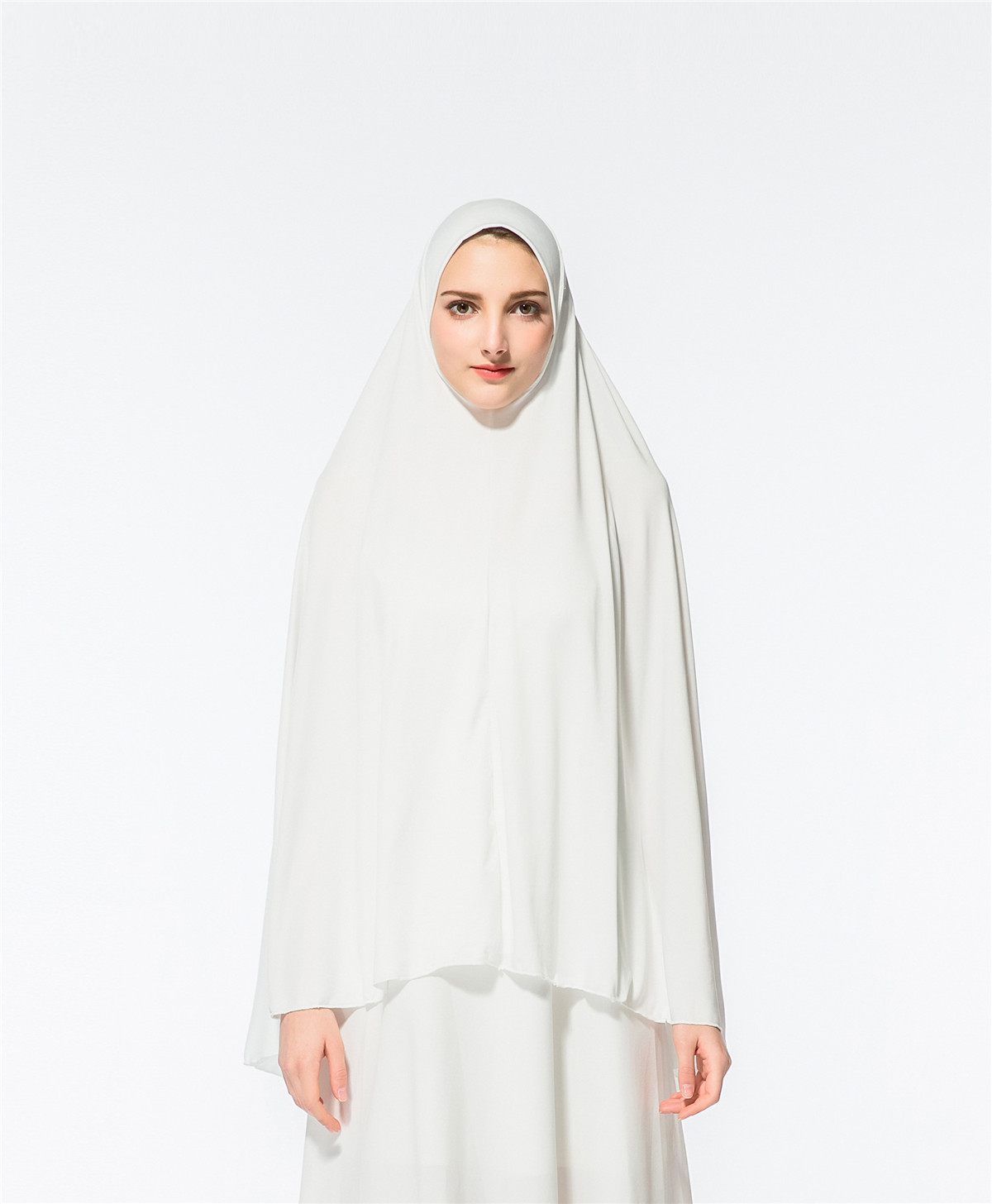 Large Hijab Scarf One Piece Amira Khimar Muslim Women Prayer Robe Niqab Burqa