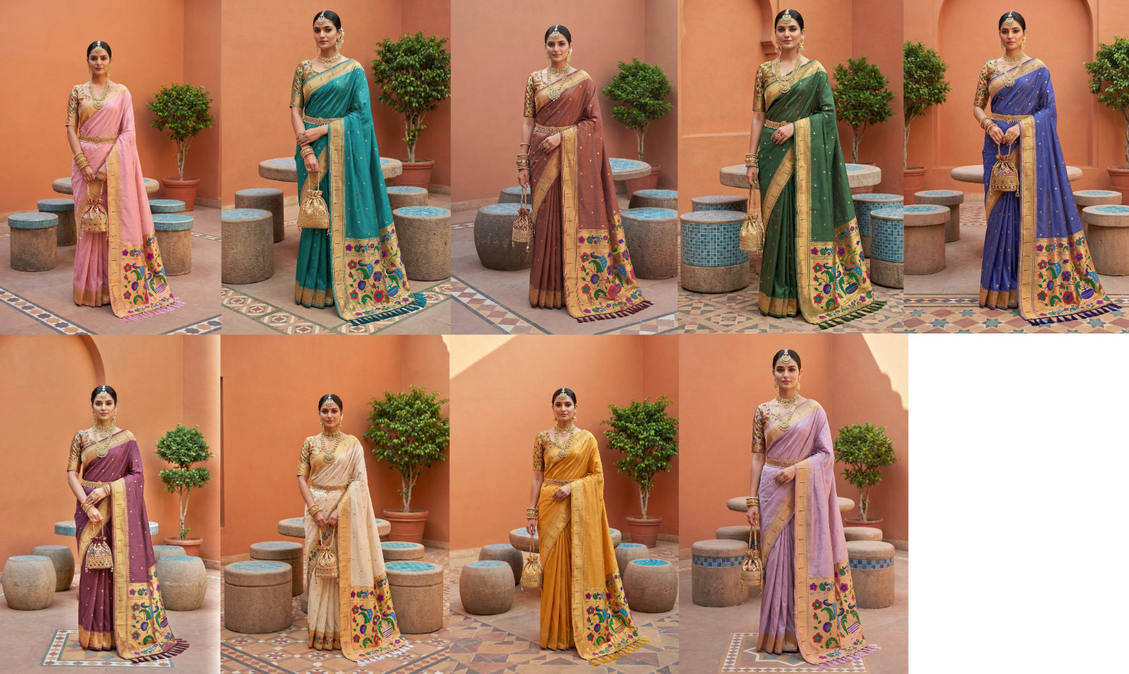 Traditional Wear Soft Paithani Silk Saree With Blouse For Women & Girls