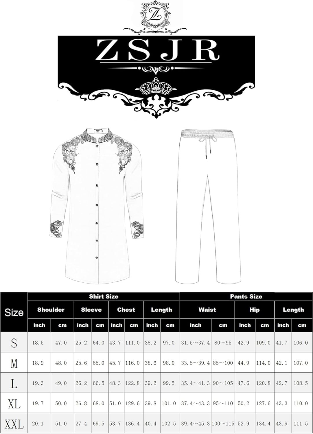 Mens Long African 2 Piece Set Nigerian Dashiki Metallic Traditional Suit