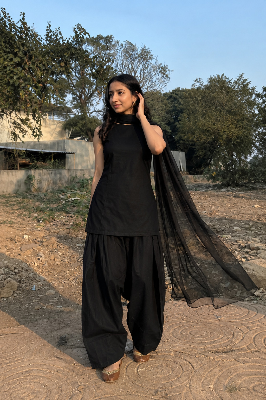 Farsi Salwar Suit Set | Kurta with Salwar & Dupatta | Indian Ethnic Wear | Fest