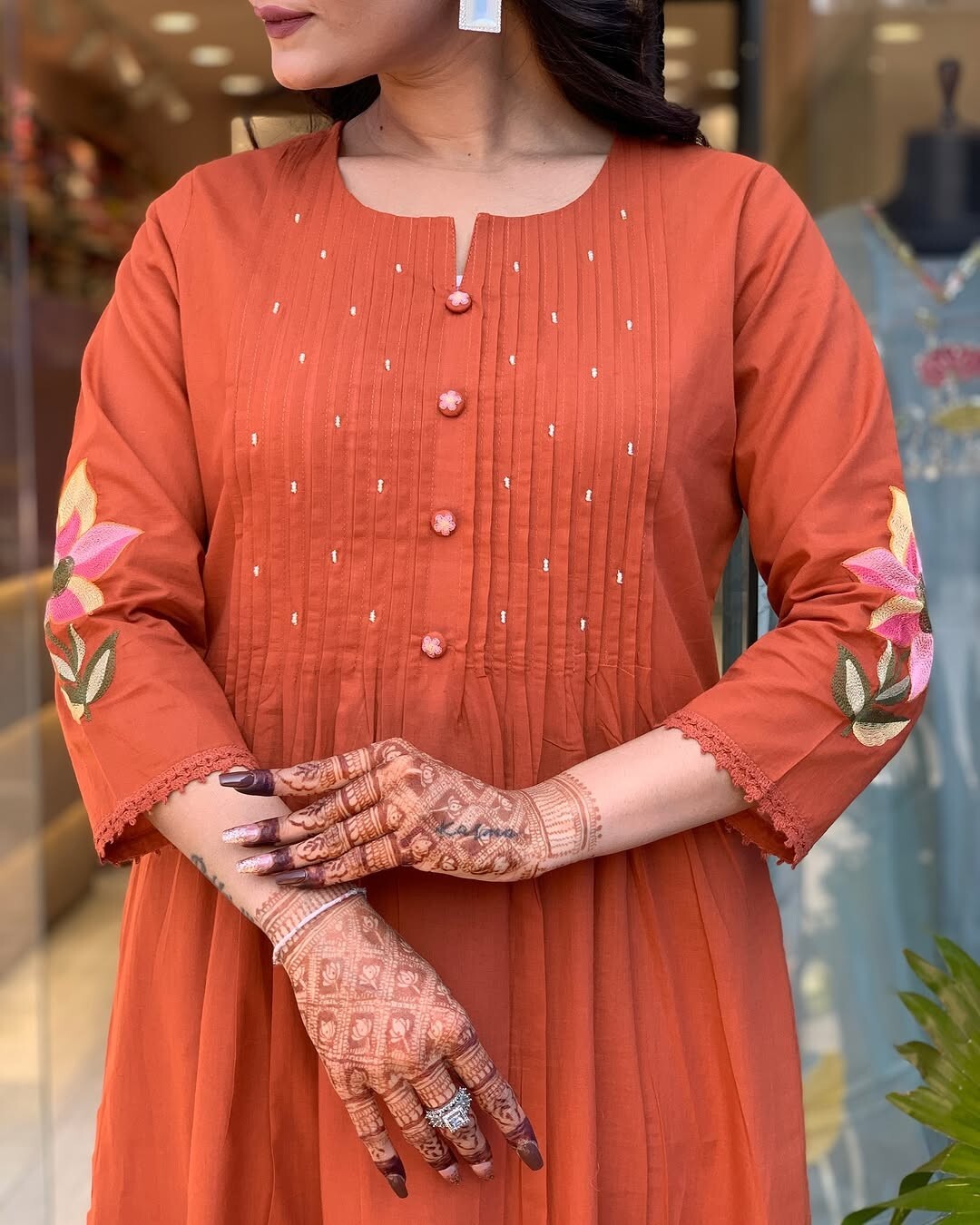 Pure Cotton Kurta Palazzo Dupatta Set 3 Piece Fully Stitched Salwar Kameez Suits