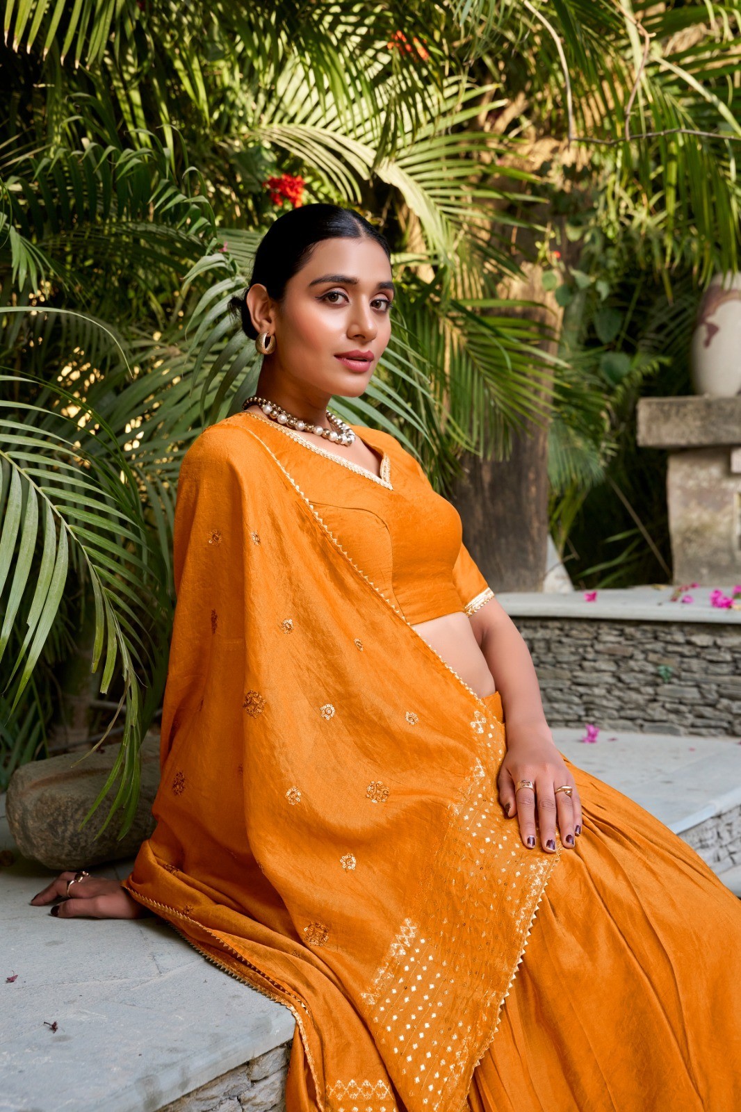 Chanderi Silk Lehenga Choli Dupatta Set New Exclusive Wedding Wear Women