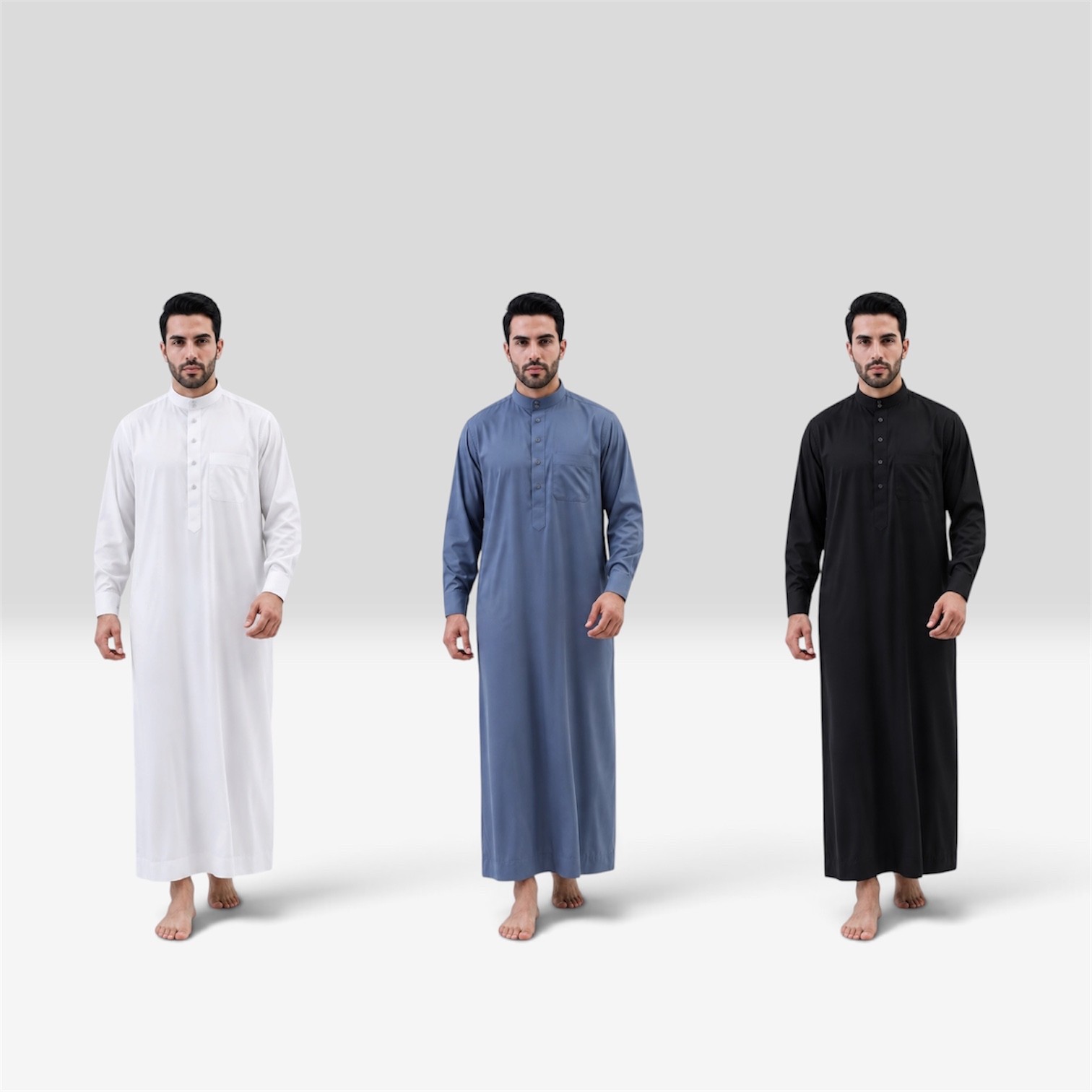 Men’s Moroccan Thobe Jellabiya Kaftan – Handmade Long Sleeve Eid Gift New