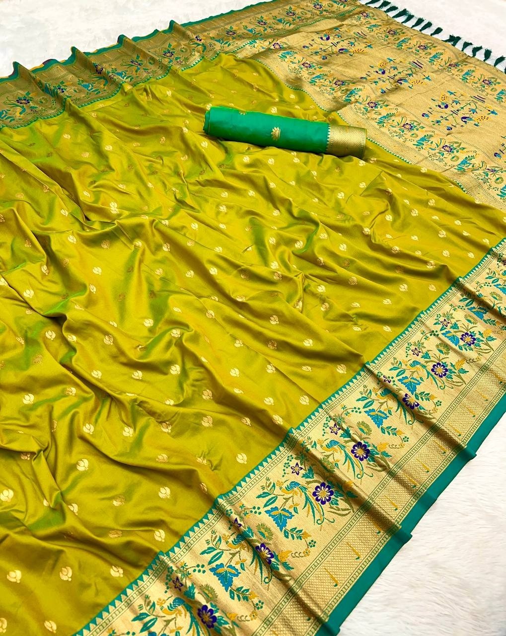 New Launching Soft Paithani Silk Saree With Blouse For Wedding Function Wear