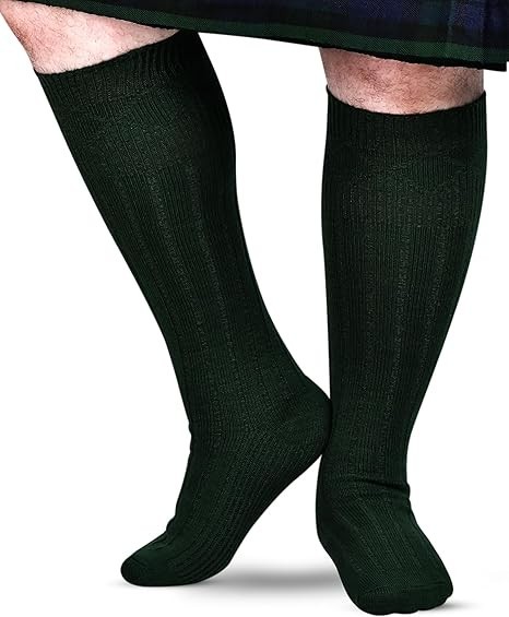 7 Pieces Scottish Kilt for Men Package Traditional Outfit Set with Free Flashes
