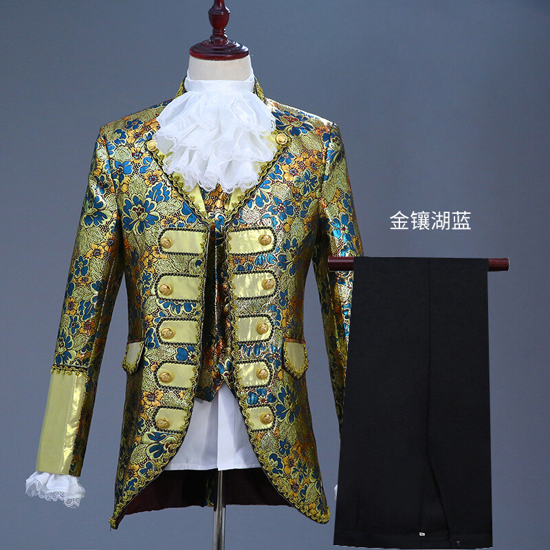 Adult Men’s Palace Dress Performance Costume Retro Steam Age Costume 3pc set