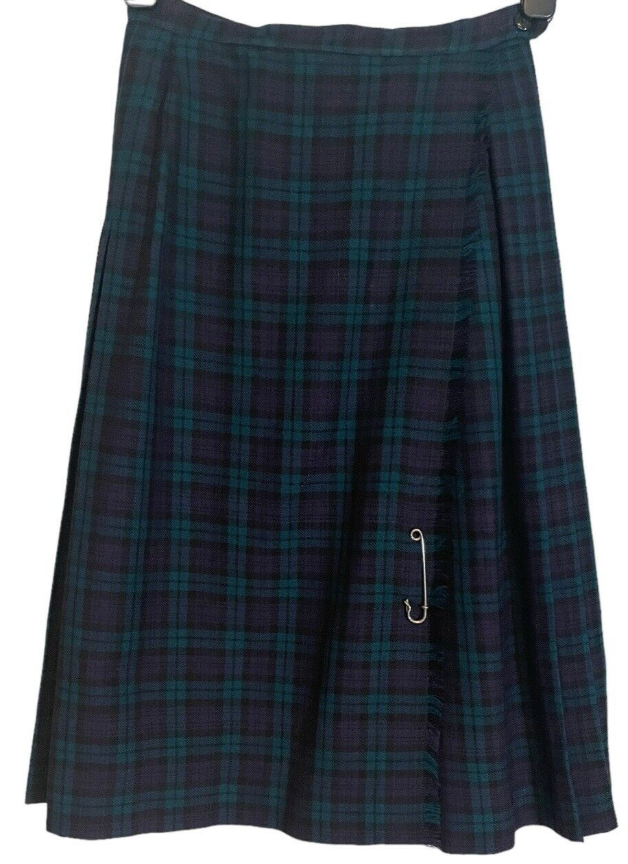 Vintage Authentic Hudson’s Bay Company Kilt 100% Wool Tartan Plaid Small