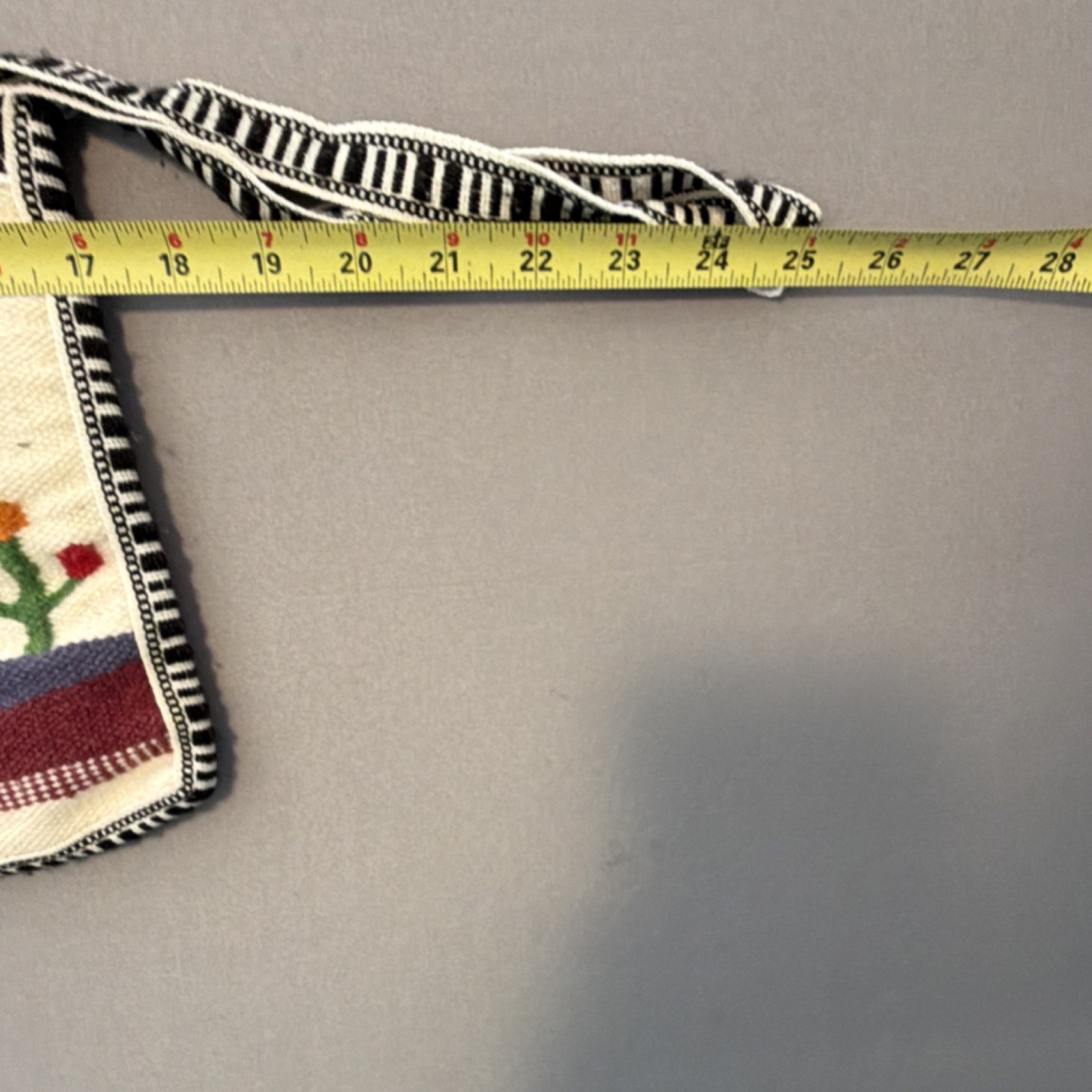 Handmade Wool Blend Shoulder Bag Multi-Color Handwoven 8.5″ x 7.5″
