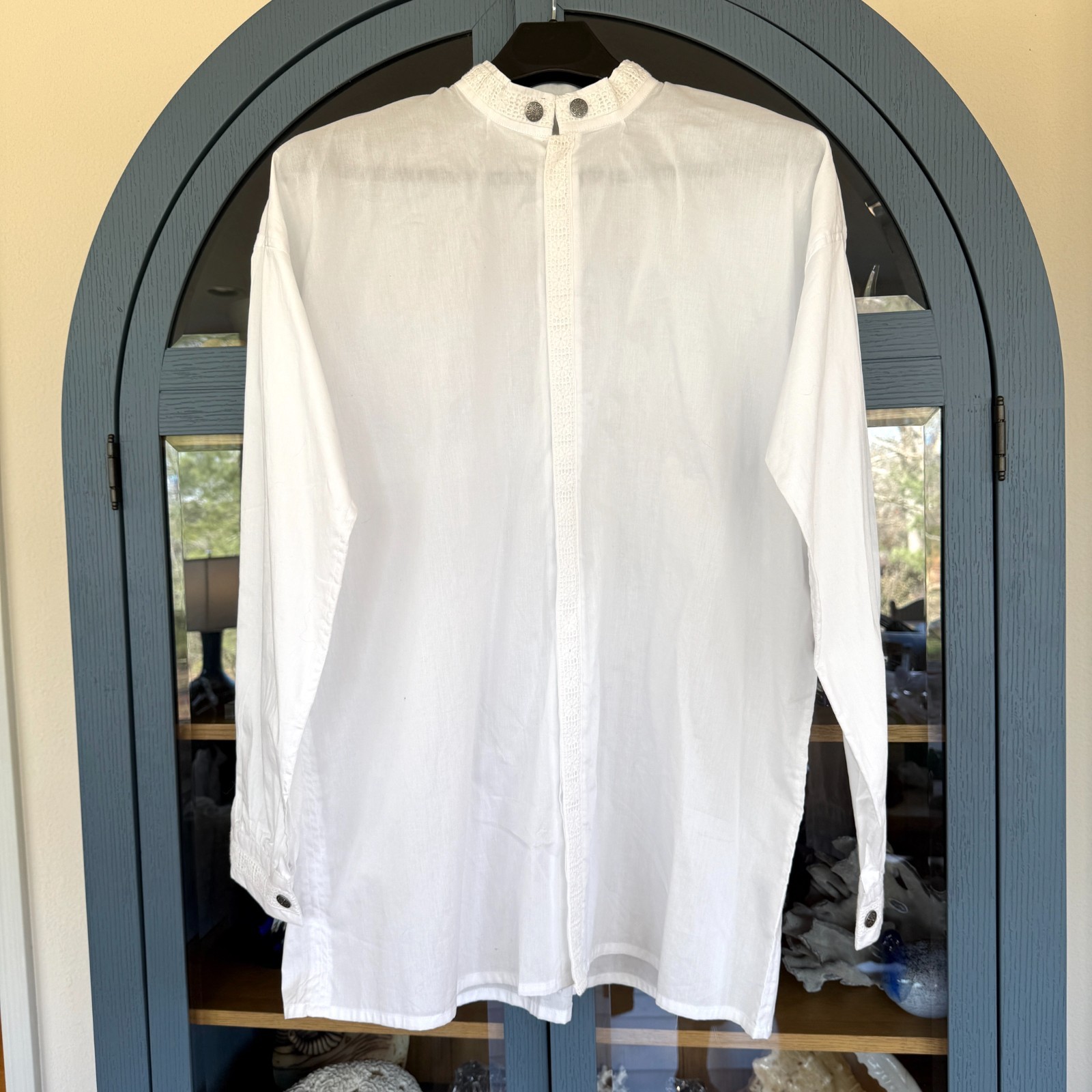 MENS 3XL Norwwgian BUNAD FESTDRAKT SHIRT from NORWAY Cotton with pewter