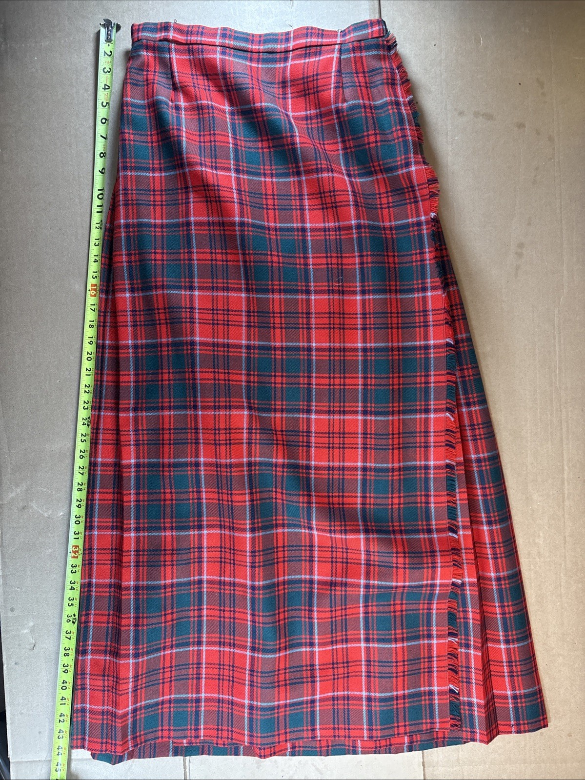 Wool Tartan Pleated Kilt Kiltmakers Inverness Hector Russell Skirt 16G14