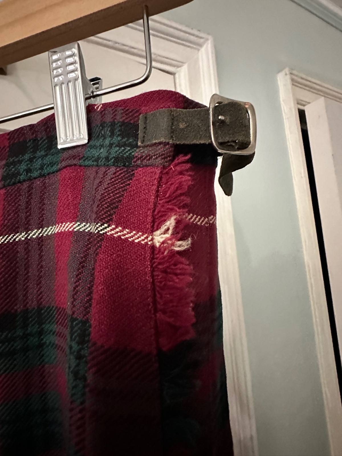 Vintage Laird Portch of Scotland Kilt Plaid Red
