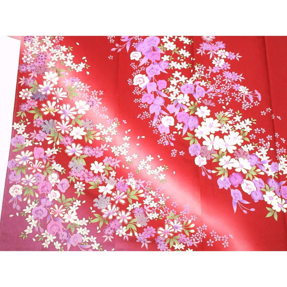 Authentic [Unused] JAPANESE KIMONO Yuzen Gold Leaf Processing Gradation Dye …