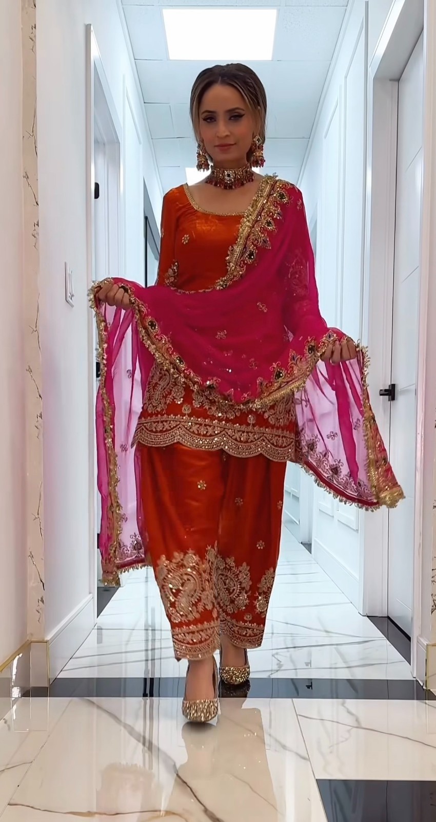BOLLYWOOD SUIT PAKISTANI INDIAN WEDDING DHOTI TOP SALWAR KAMEEZ PARTY WEAR DRESS