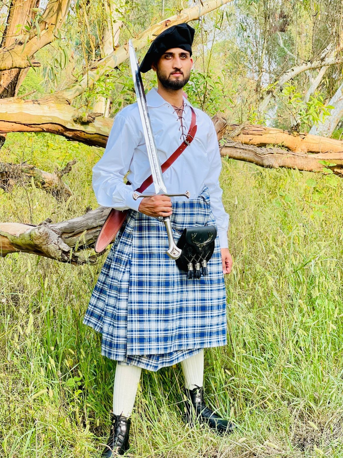 Traditional Scottish Great Kilt | Authentic Tartan Plaid Highland Outfit for Men