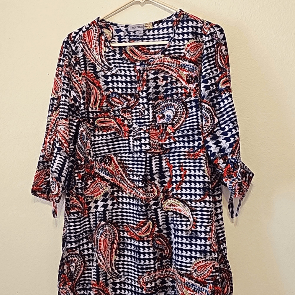 Anthropologie Figueroa and Flower 3/4 sleeve blouse
