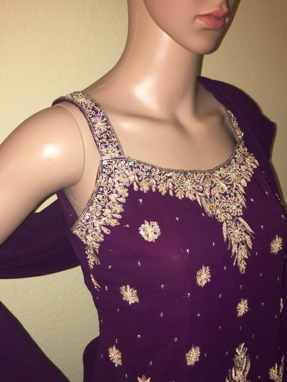 Indian lehanga, Choli and dupatta- Dark Purple