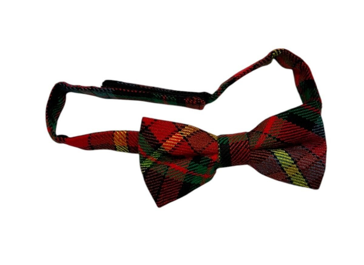 Men’s Scottish Buchanan Tartan Bow Tie Formal Tie For Wedding