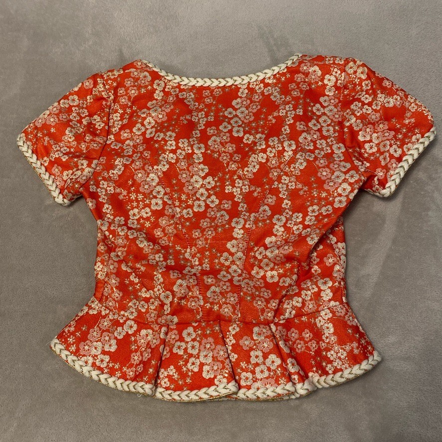 Vintage Dirndl Strasser Trachten Top & Skirt Set Red Bavarian Oktoberfest Rare