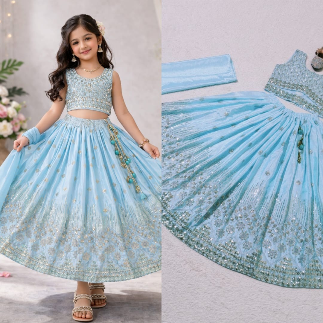 Readymade kids girls lehenga choli party wear eid indian girls designer dress