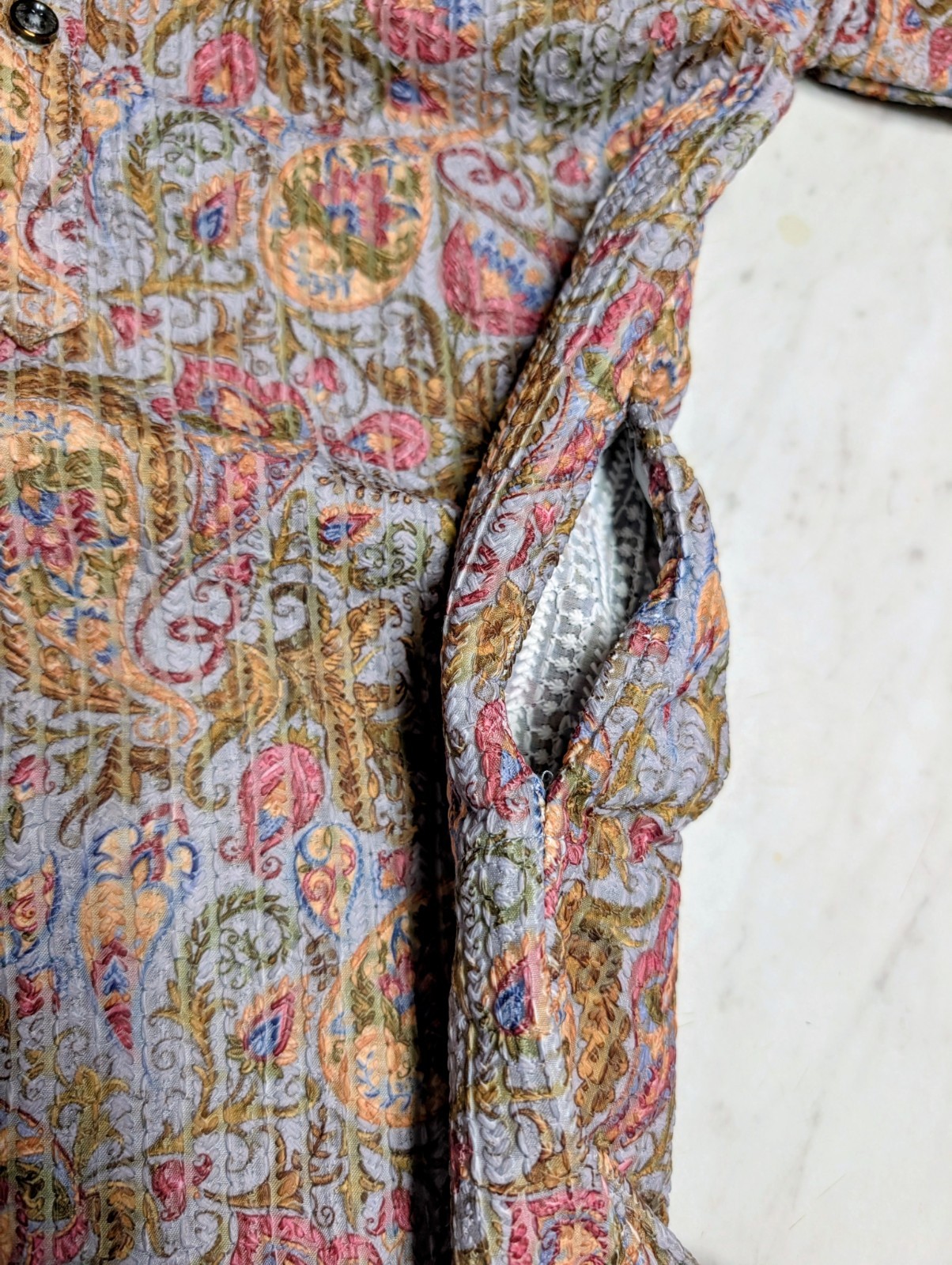 Carven Junior Designer Concept Boys Kurta India Textured Paisley Print Size EU 6