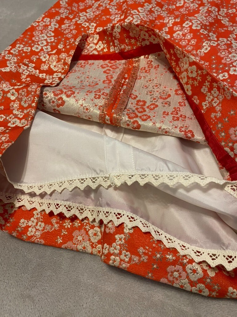 Vintage Dirndl Strasser Trachten Top & Skirt Set Red Bavarian Oktoberfest Rare