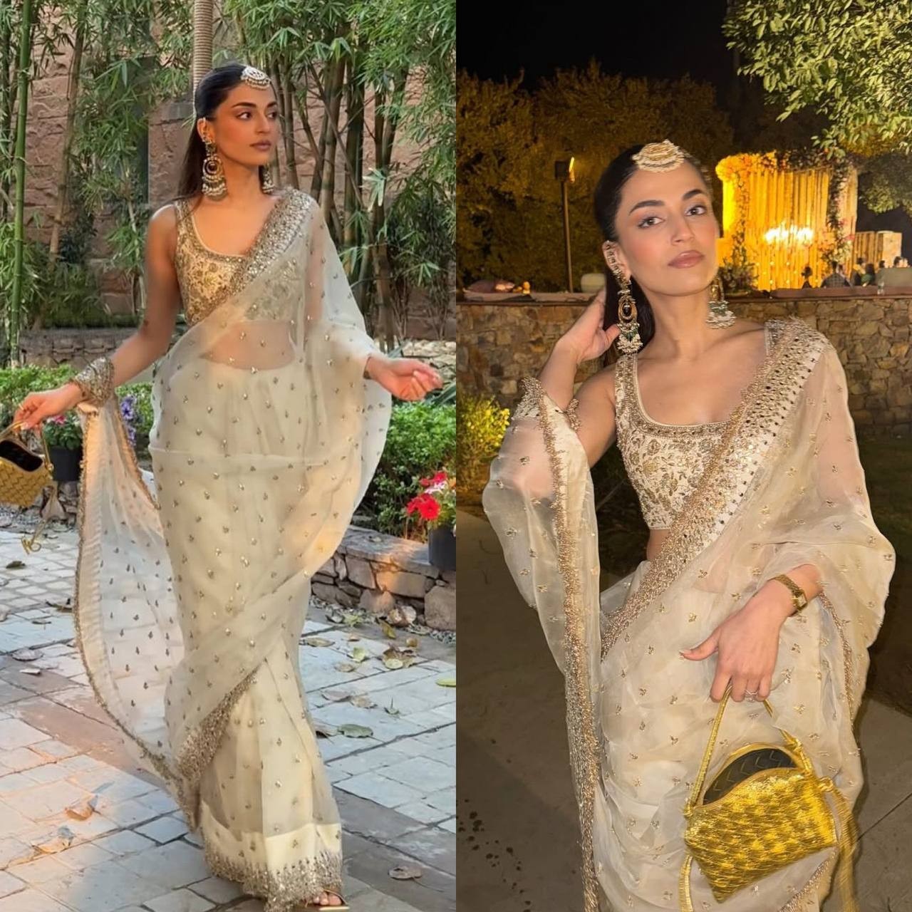 WEDDING DESIGNER BOLLYWOOD SAREE BLOUSE SARI INDIAN PAKISTANI UNSTITCH DRESS EID