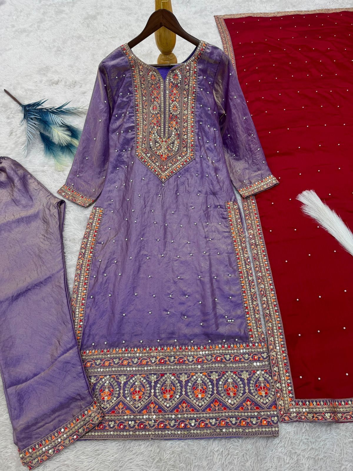 Designer Indian Pakistani top pent Bollywood Dress Party Wear Suit wedding
