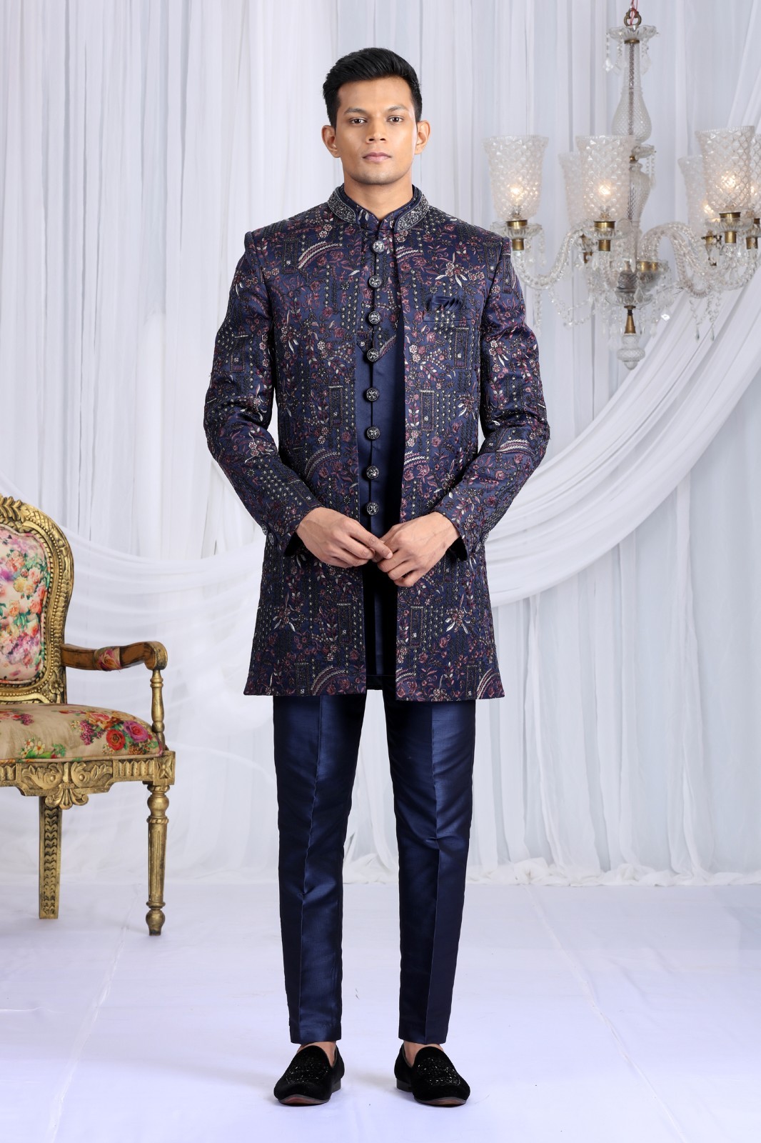 3 Pc Mens Wedding Bollywood Designer Traditional Wear Indo Western Dress India
