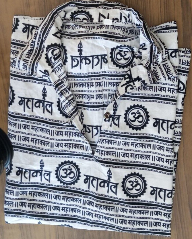 MAHAKAL KURTA COTTON MEN WOMEN PUJA FASHION HINDU DESIGNER PRINTED TRADITIONAL