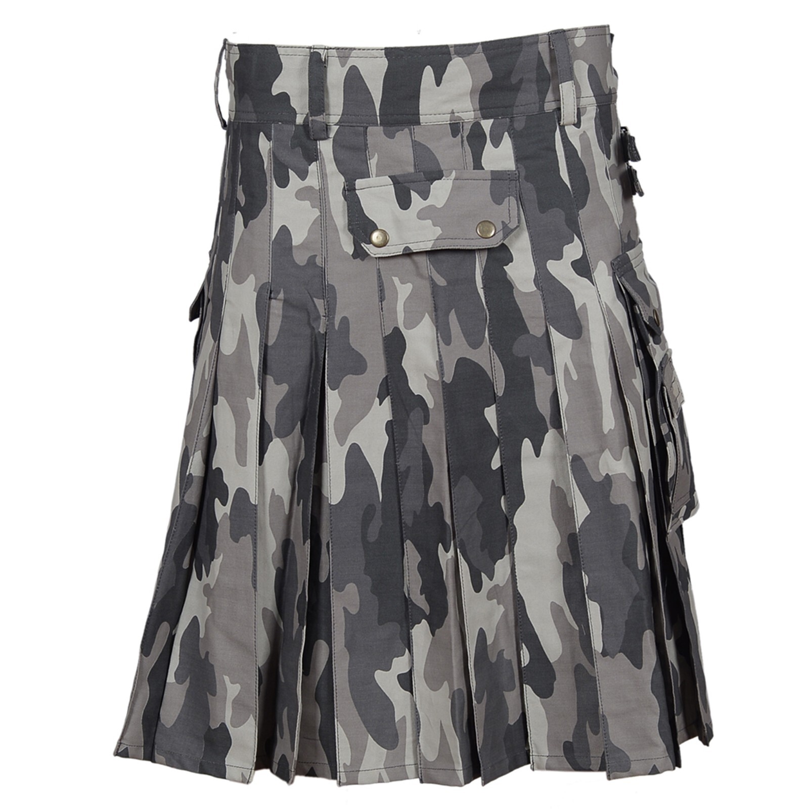 Scottish Utility Kilt Camouflage Army Grey Men Highlanders Modern Kilt Costumes