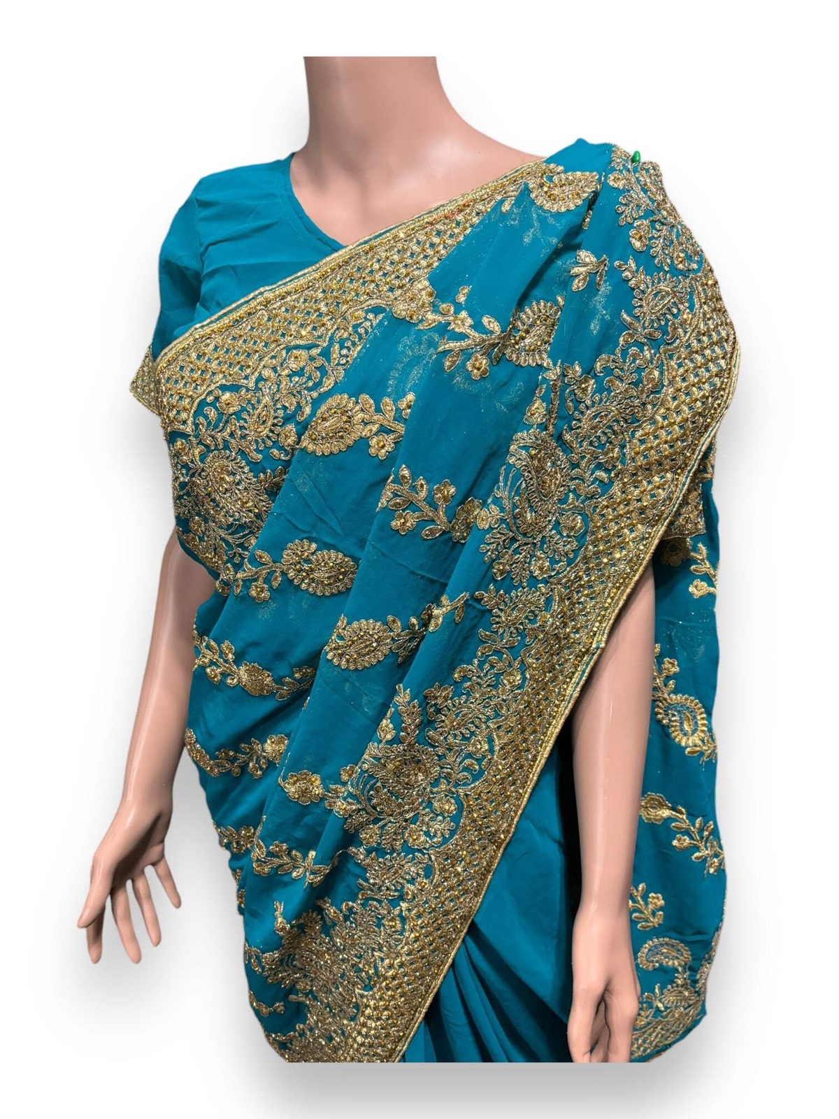 Traditional Designer Saree with Ready Blouse – 015