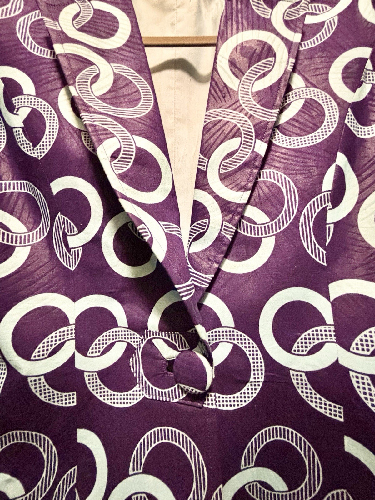 African Ankara Wax Fabric Women Jacket Blazer Coat Size 12/ Large NEW