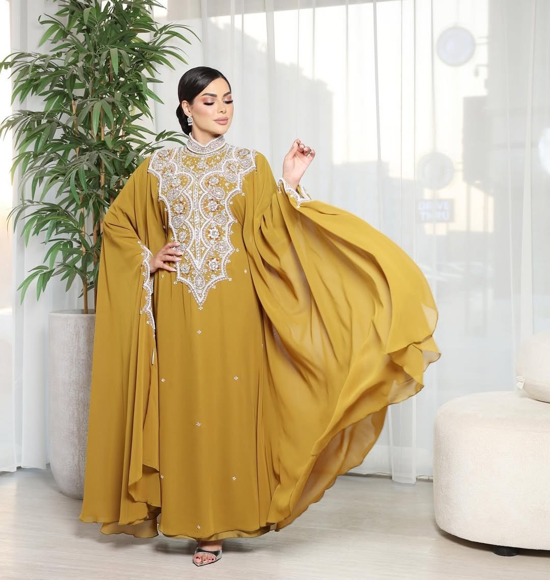 Arabic Isamic Clothing Womens Kaftan Abaya Islamic Clothing Beaded Kaftan