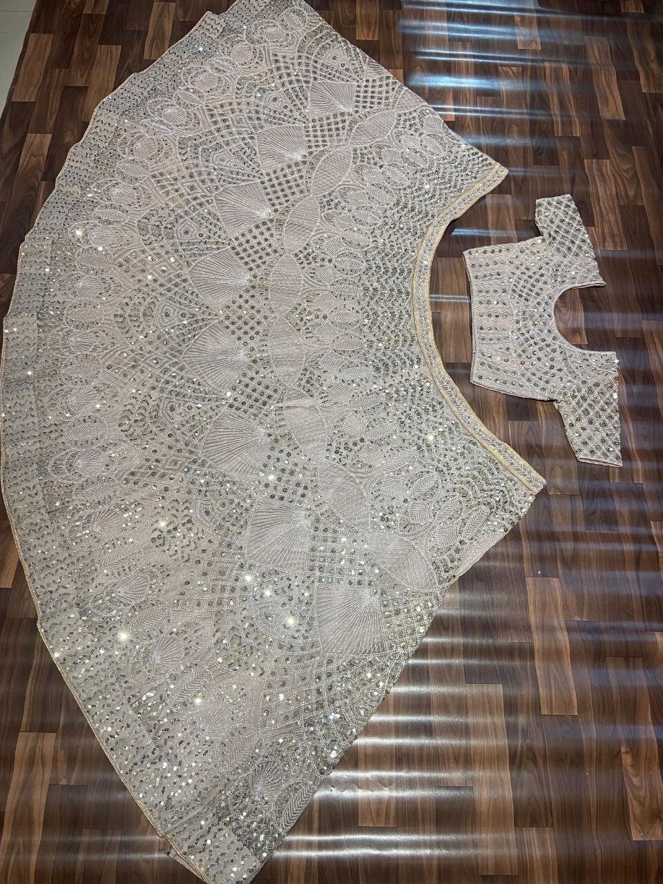 New Launching Premium Net Beige Color Lehenga Choli With Dupatta For Women Wear