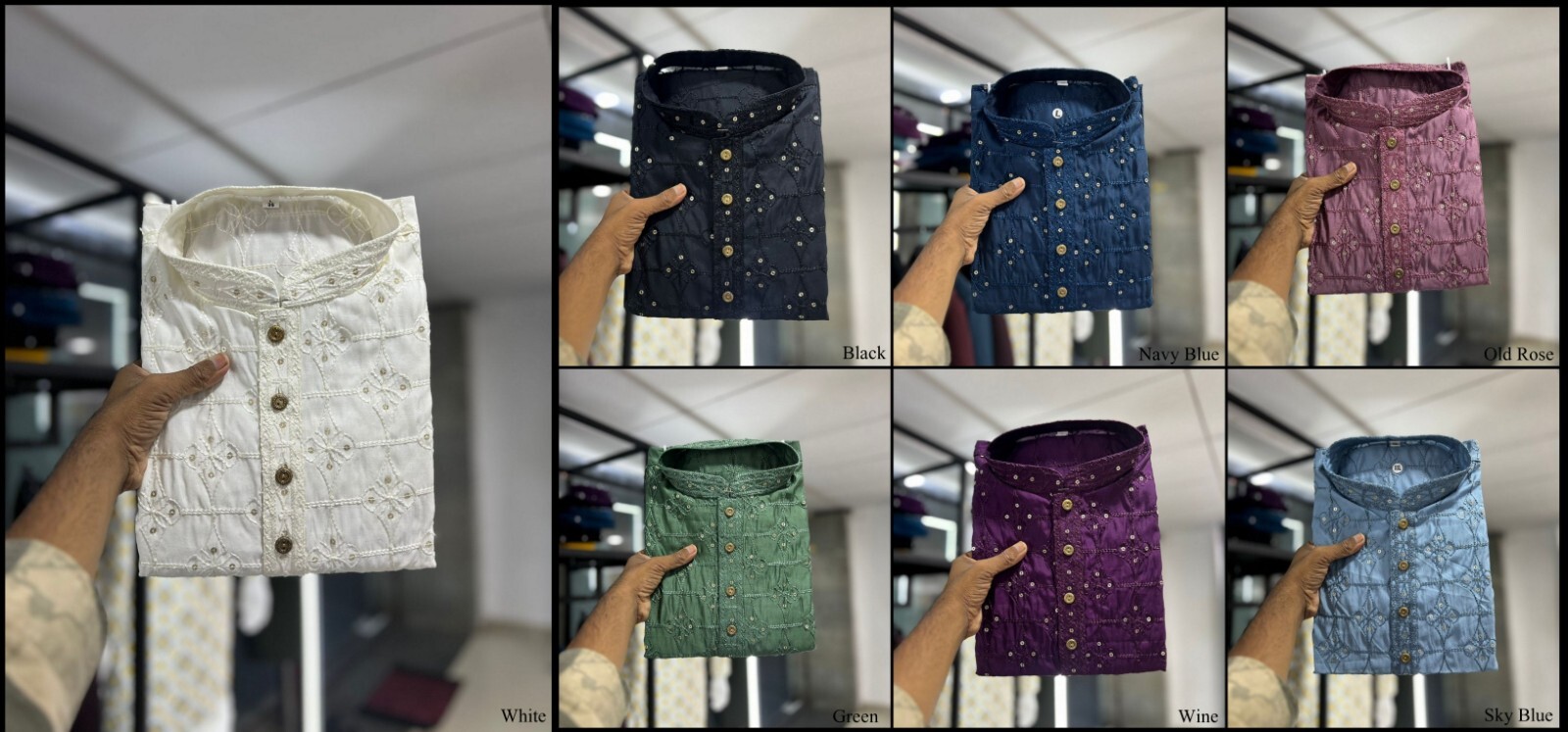 Designer Cotton With Heavy Machine Embroidery Kurta Pajama Set For Men’s SP-BR