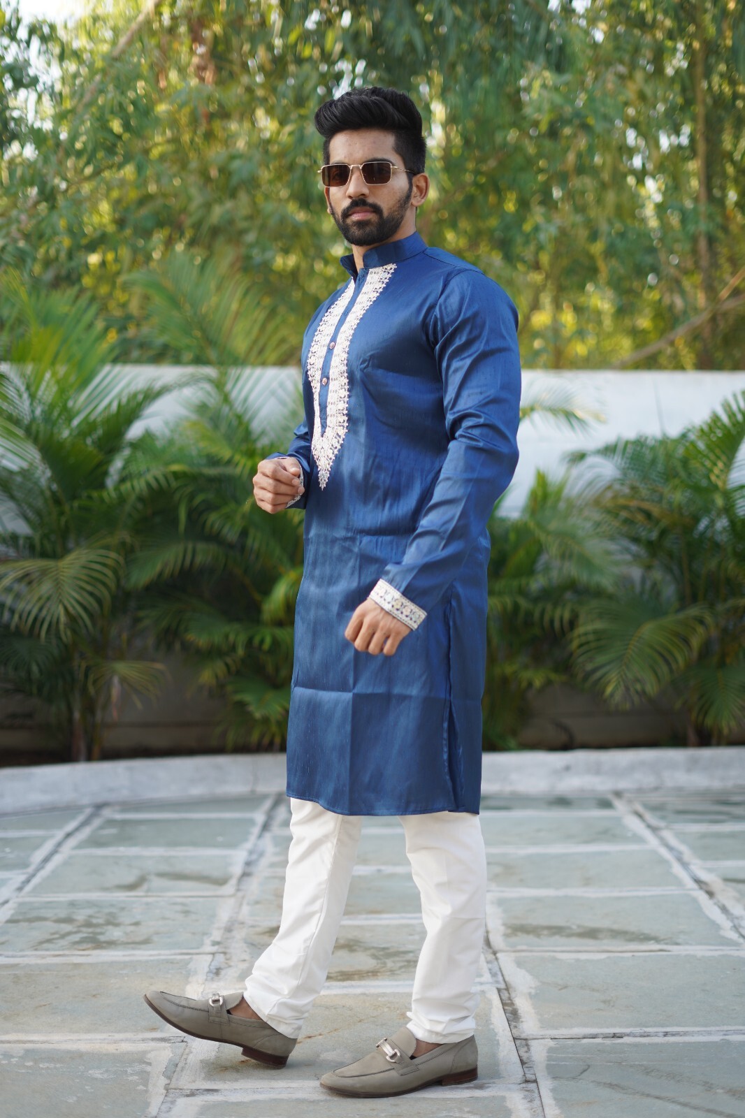 Men Kurta Set Pakistani Kurta Pyjama Indian Suits Wedding Party Groom Sherwani