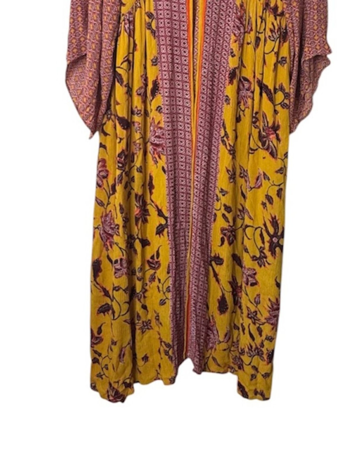 Raga Daze in the Sun Boho Duster Kimono Long Maxi Mix Print‎ Size XL