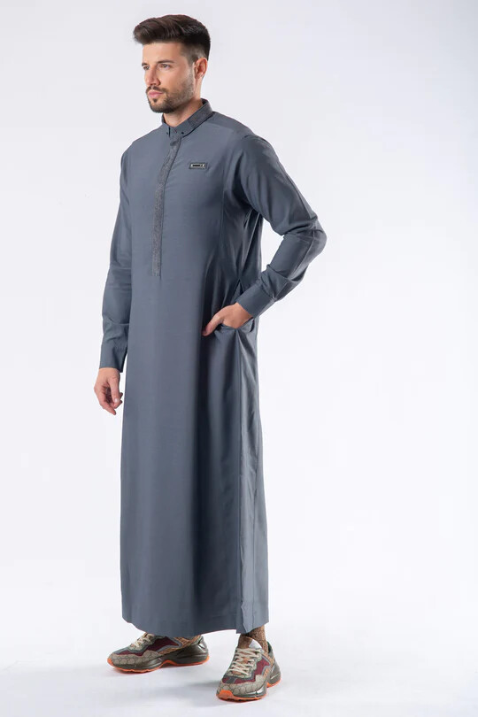 Lawung Mens Thobe Al Ameer Jubba Arab Islamic Thaub Muslim Dishdasha AA2416