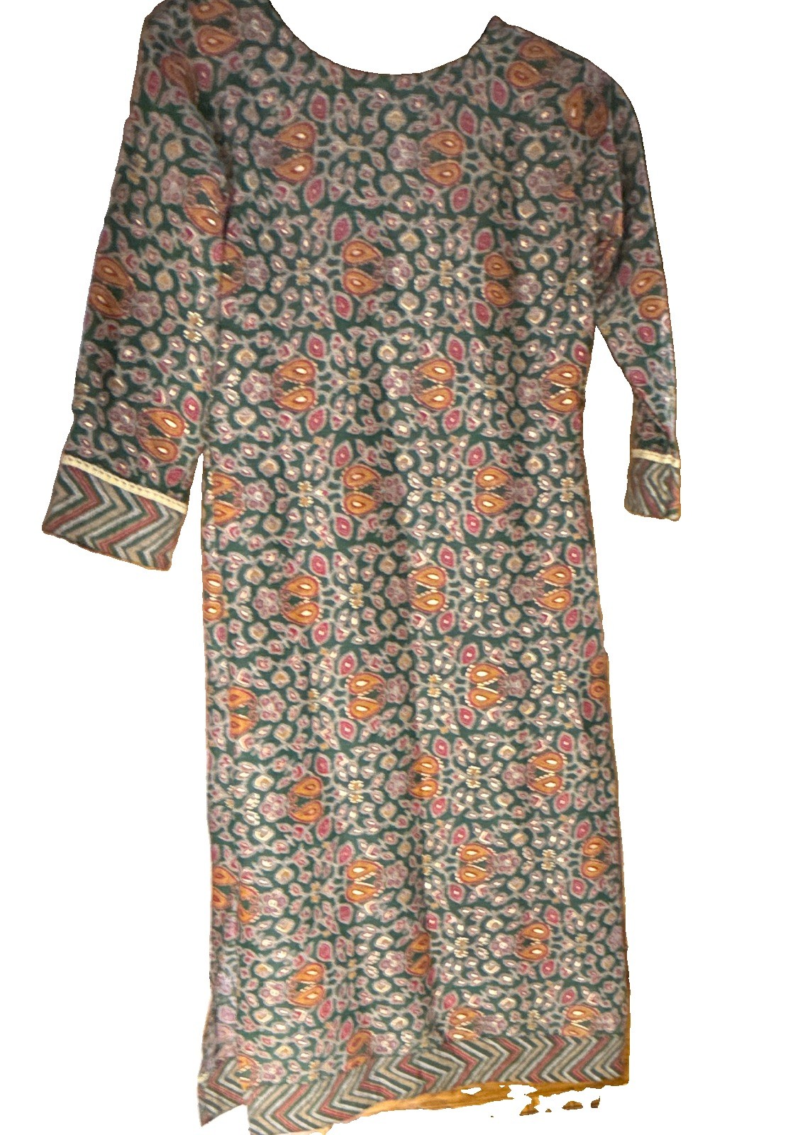 MK Kurtis Women’s Green Printed Cotton Woven Kurti Kurta, Size M (M-38)