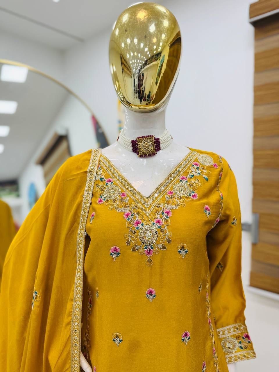 New Designer Party Top Sharara & Dupatta Set