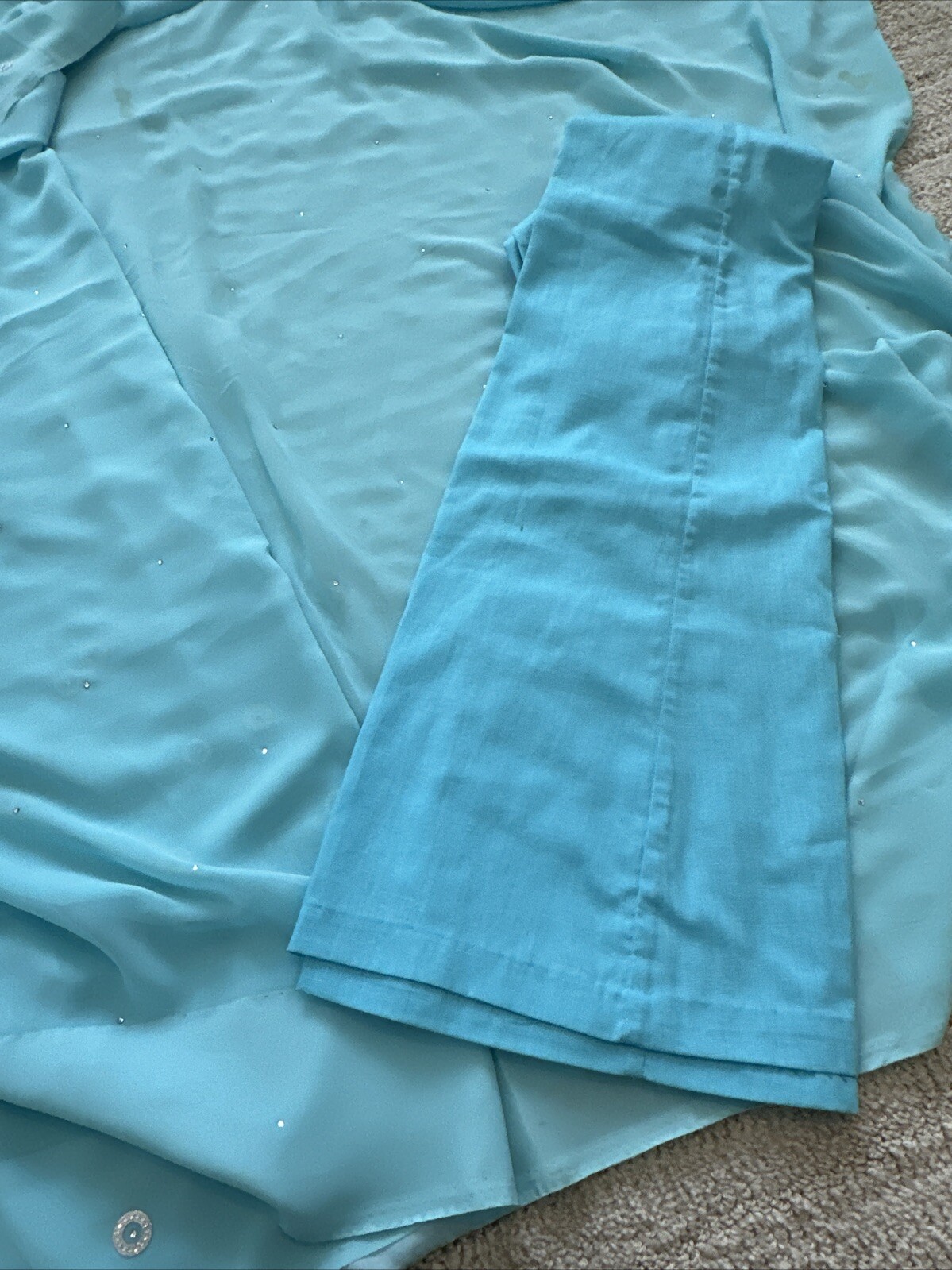Blue saree With Silver Studs