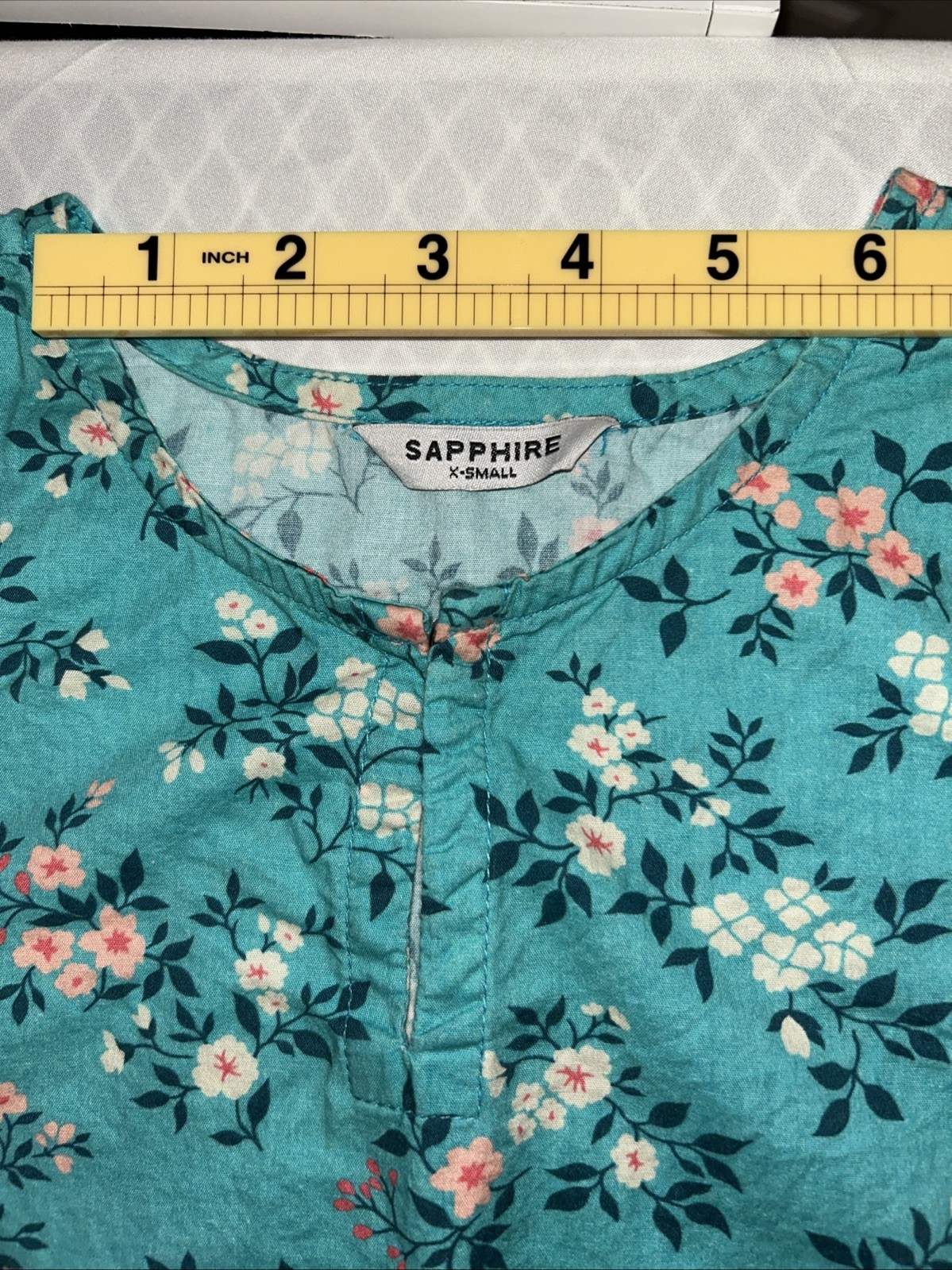 Sapphire Brand Shalwar (Salwar) Kameez Pakistani Extra Small Teal Floral