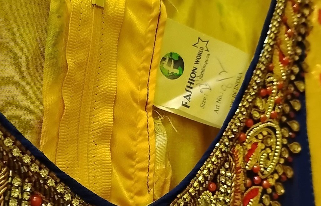 India Made Rhinestone Bead Embroider Saree Royal Colors ~ Going Out Of Business