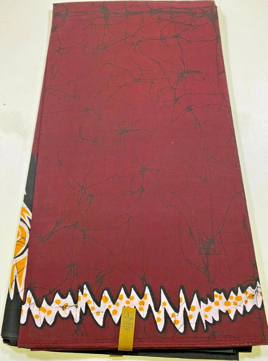 BATIK High Quality African Ankara Wax Print, 100% Cotton, Sell by 6 Yards- Wine